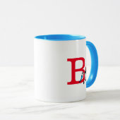 Dr. Seuss Cat in the Hat Umbrelar Walk Monogram B マグカップ (正面右)