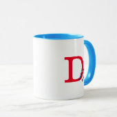 Dr. Seuss Cat in the Hat Umbrelar Walk Monogram D マグカップ (正面右)