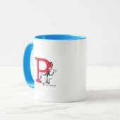 Dr. Seuss Cat in the Hat Umbrelar Walk Monogram P マグカップ (正面左)