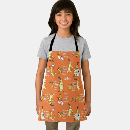 Dr. Seuss Green Eggs and Ham Character Pattern エプロン (インサイチュ)