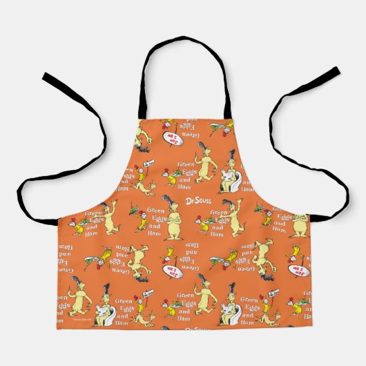 Dr. Seuss Green Eggs and Ham Character Pattern エプロン (正面)