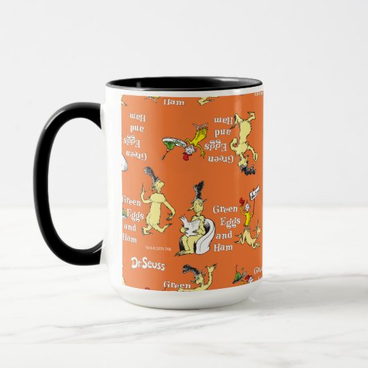 Dr. Seuss Green Eggs and Ham Character Pattern マグカップ (左)