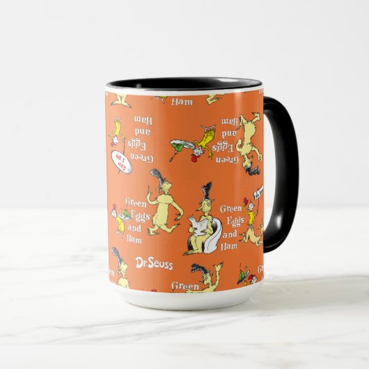Dr. Seuss Green Eggs and Ham Character Pattern マグカップ (正面右)