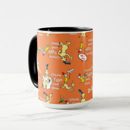 Dr. Seuss Green Eggs and Ham Character Pattern マグカップ (正面左)