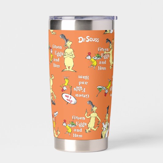 Dr. Seuss Green Eggs and Ham Character Pattern 保温保冷タンブラー (左面)