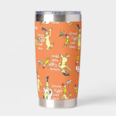 Dr. Seuss Green Eggs and Ham Character Pattern 保温保冷タンブラー (背面)