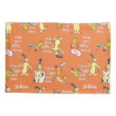 Dr. Seuss Green Eggs and Ham Character Pattern 枕カバー (裏面-左)