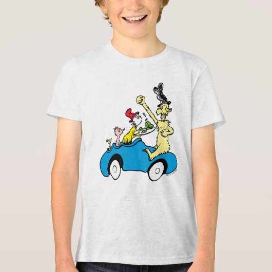 Dr. Seuss Green Eggs and Ham Characters in Car トライブレンドＴシャツ (正面)
