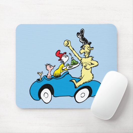 Dr. Seuss Green Eggs and Ham Characters in Car マウスパッド (マウス)