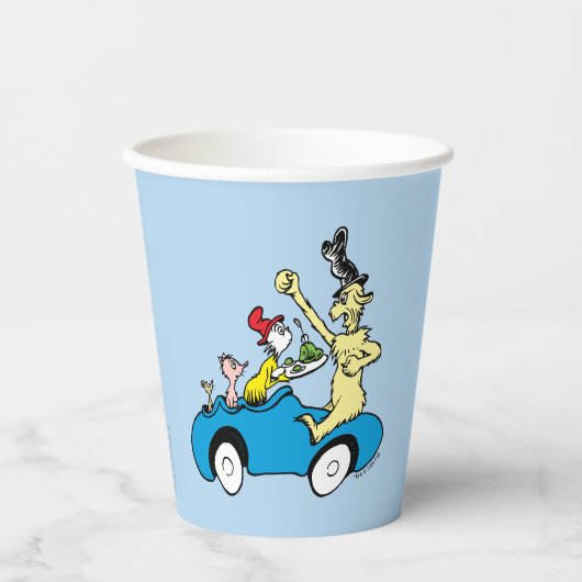Dr. Seuss Green Eggs and Ham Characters in Car 紙コップ (正面)
