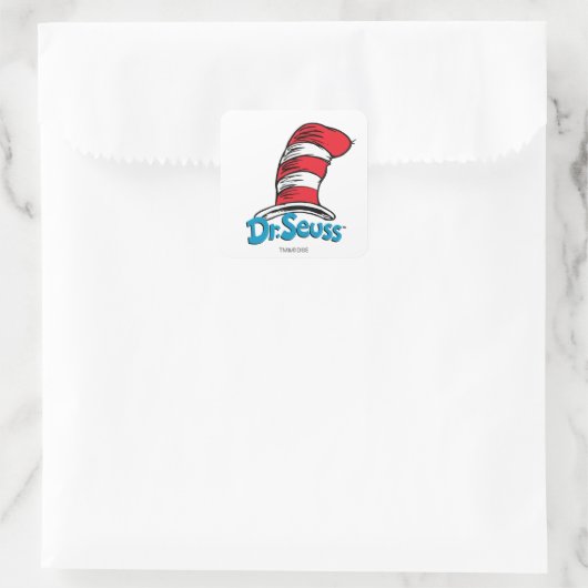 Dr. Seuss Hat Logo スクエアシール (バッグ)