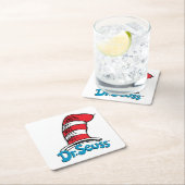 Dr. Seuss Hat Logo スクエアペーパーコースター (インサイチュ)
