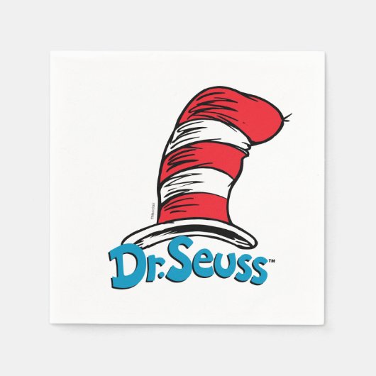Dr. Seuss Hat Logo スタンダードカクテルナプキン (正面)