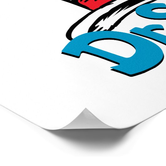 Dr. Seuss Hat Logo ポスター (角)