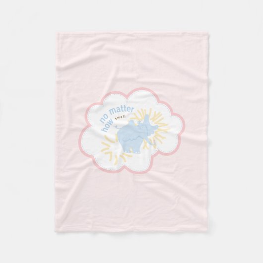 Dr. Seuss Horton | No Matter How Small フリースブランケット (正面)