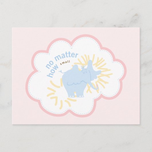 Dr. Seuss Horton | No Matter How Small ポストカード (正面)