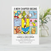 Dr. Seuss New Chapter Begins Collage Baby Shower 招待状 (スタンド正面)
