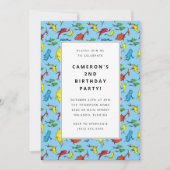 Dr. Seuss - One Fish, Two Fish |子供の誕生日 招待状 (正面)