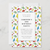 Dr. Seuss - One Fish, Two Fish |子供の誕生日 招待状 (正面)