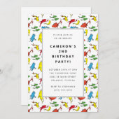 Dr. Seuss - One Fish, Two Fish |子供の誕生日 招待状 (正面/裏面)