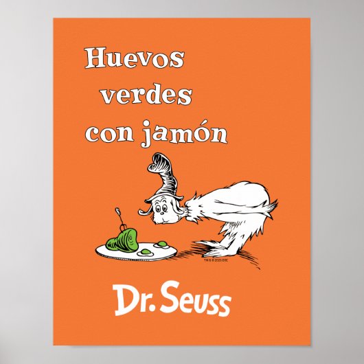 Dr. Seuss Spanish Green Eggs and Ham ポスター (正面)