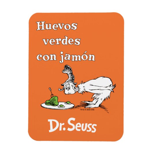 Dr. Seuss Spanish Green Eggs and Ham マグネット (縦)
