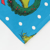 Dr. Seuss | The Grinch | Christmas Wreath Pattern フリースブランケット (角)