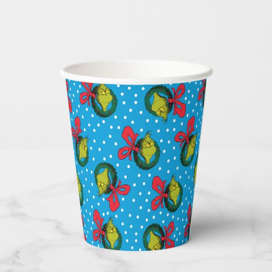 Dr. Seuss | The Grinch | Christmas Wreath Pattern 紙コップ (裏面)