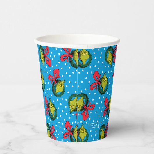 Dr. Seuss | The Grinch | Christmas Wreath Pattern 紙コップ (右)