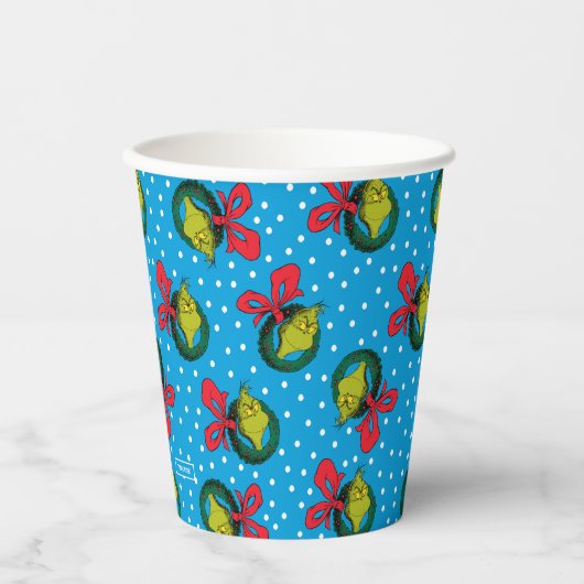 Dr. Seuss | The Grinch | Christmas Wreath Pattern 紙コップ (正面)