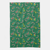 Dr. Seuss | The Grinch | Merry Grinchmas Pattern キッチンタオル (縦)