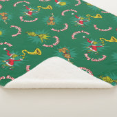 Dr. Seuss | The Grinch | Merry Grinchmas Pattern シェルパブランケット (3/4)