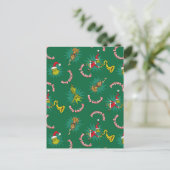 Dr. Seuss | The Grinch | Merry Grinchmas Pattern シーズンポストカード (スタンド正面)