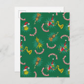 Dr. Seuss | The Grinch | Merry Grinchmas Pattern シーズンポストカード (正面/裏面)