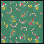 Dr. Seuss | The Grinch | Merry Grinchmas Pattern ファブリック<br><div class="desc">The Grinch is back to steal away Christmas and generally make a nuisance of himself in this amazing design! The classic Dr. Seuss character is brought to life with a colorful graphic. This is a funny pattern featuring the green scoundrel, intending to ruin the good festive cheer in Who-ville. This...</div>