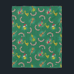 Dr. Seuss | The Grinch | Merry Grinchmas Pattern フリースブランケット<br><div class="desc">The Grinch is back to steal away Christmas and generally make a nuisance of himself in this amazing design! The classic Dr. Seuss character is brought to life with a colorful graphic. This is a funny pattern featuring the green scoundrel, intending to ruin the good festive cheer in Who-ville. This...</div>
