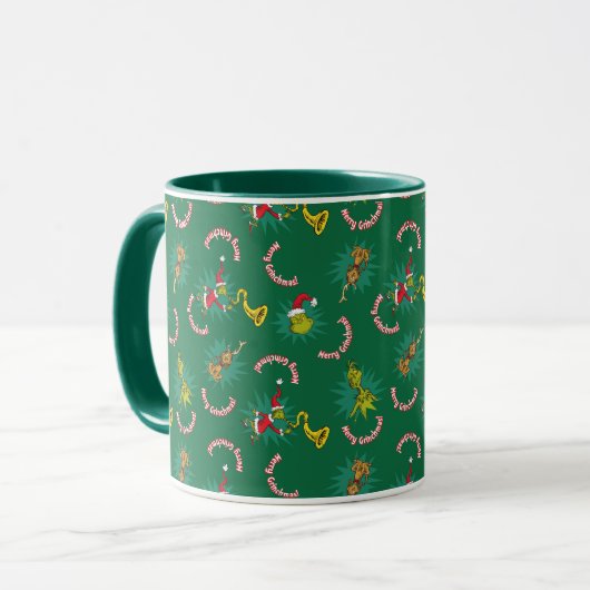 Dr. Seuss | The Grinch | Merry Grinchmas Pattern マグカップ (正面左)