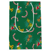 Dr. Seuss | The Grinch | Merry Grinchmas Pattern ミディアムペーパーバッグ (正面)