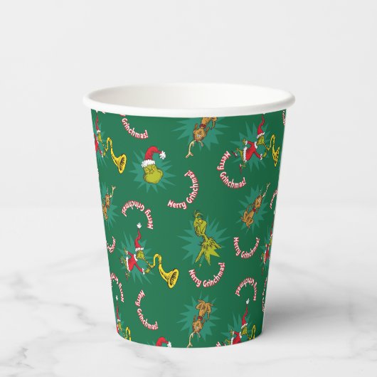 Dr. Seuss | The Grinch | Merry Grinchmas Pattern 紙コップ (裏面)