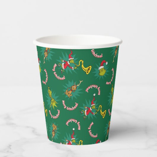 Dr. Seuss | The Grinch | Merry Grinchmas Pattern 紙コップ (正面)