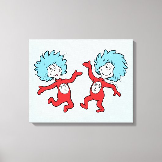 Dr. Seuss Thing 1 and Thing 2 Character キャンバスプリント (正面)
