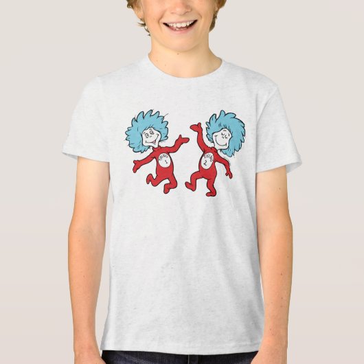 Dr. Seuss Thing 1 and Thing 2 Character トライブレンドＴシャツ (正面)
