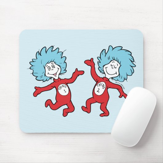 Dr. Seuss Thing 1 and Thing 2 Character マウスパッド (マウス)