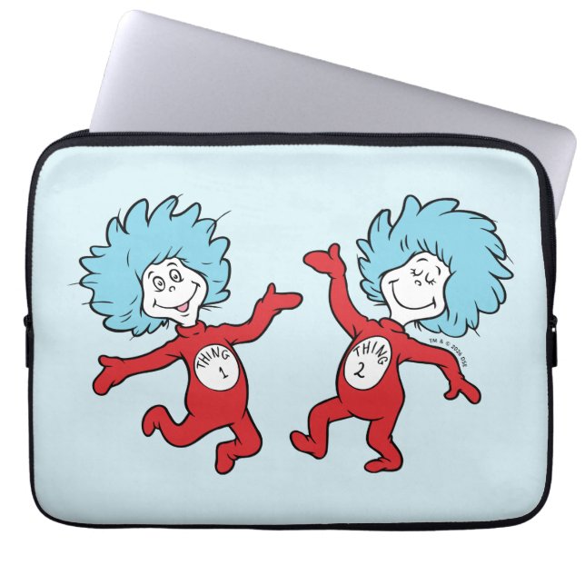 Dr. Seuss Thing 1 and Thing 2 Character ラップトップスリーブ (正面)