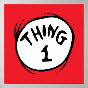 Dr. Seuss Thing 1 Thing 2 - Thing 1 ポスター