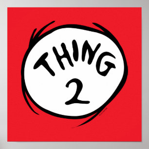 Dr. Seuss Thing 1 Thing 2 - Thing 2 ポスター