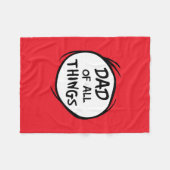 Dr. Seuss Thing One Thing Two – すべてのパパ フリースブランケット (正面(横))