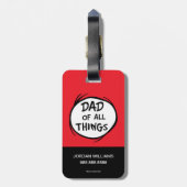 Dr. Seuss Thing One Thing Two – すべてのパパ ラゲッジタグ (裏面縦)