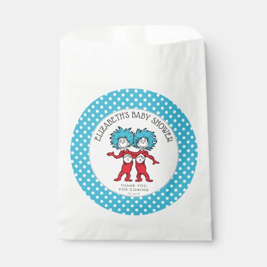Dr. Seuss Thing One Thing Two |ツインズベビーシャワー フェイバーバッグ (正面)