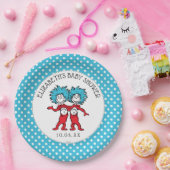 Dr. Seuss Thing One Thing Two |ツインズベビーシャワー ペーパープレート (パーティー)